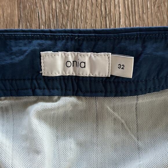 Onia The Calder 7.5" Navy Swim Trunks Size 32 Mesh Lined Pockets - Picture 6 of 7